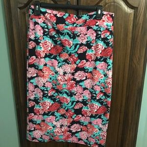 Floral pencil skirt
